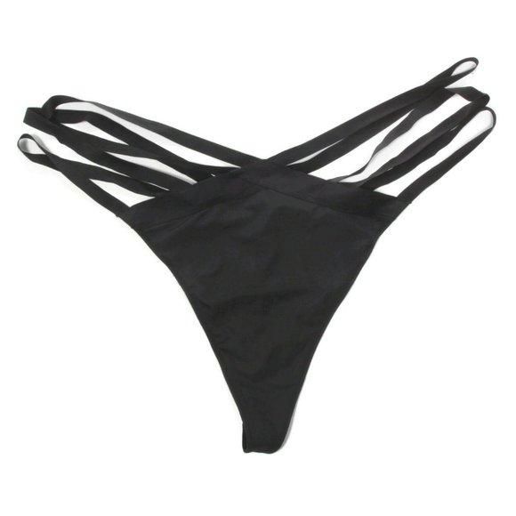 ADORE ME Sexy Black Panties Strappy Criss-cross Plus size 3X NWT - 258 Pinup - Picture 1 of 3